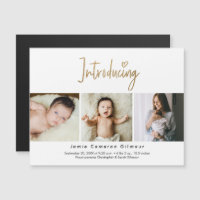 Gold Script Introducing Baby Custom 3 photo