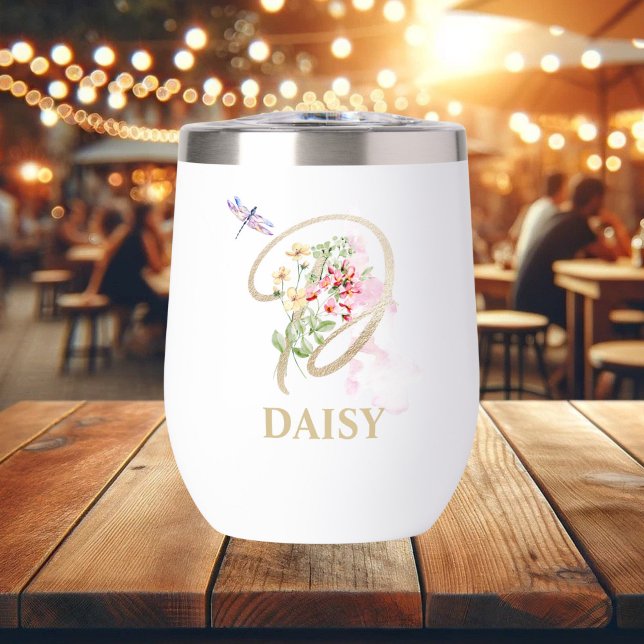 Gold Script Letter D Monogram Personalised Name (Creator Uploaded)