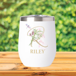 Gold Script Letter R Monogram Personalised Name