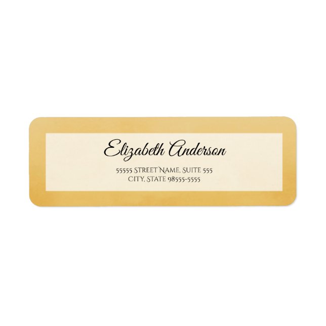 Gold Script Return Address (Front)