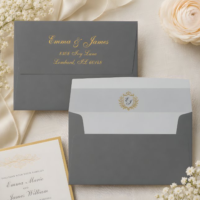 Gold Script Return Address Envelope (Gold Script Return Address Envelope)
