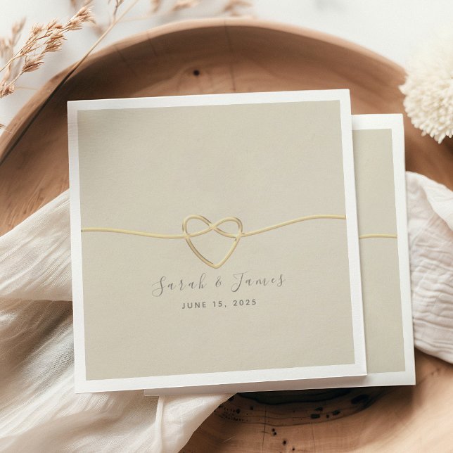 Gold Script Wedding Napkin (Creator Uploaded)