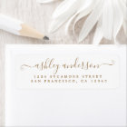 Gold Script Wedding Return Address Label