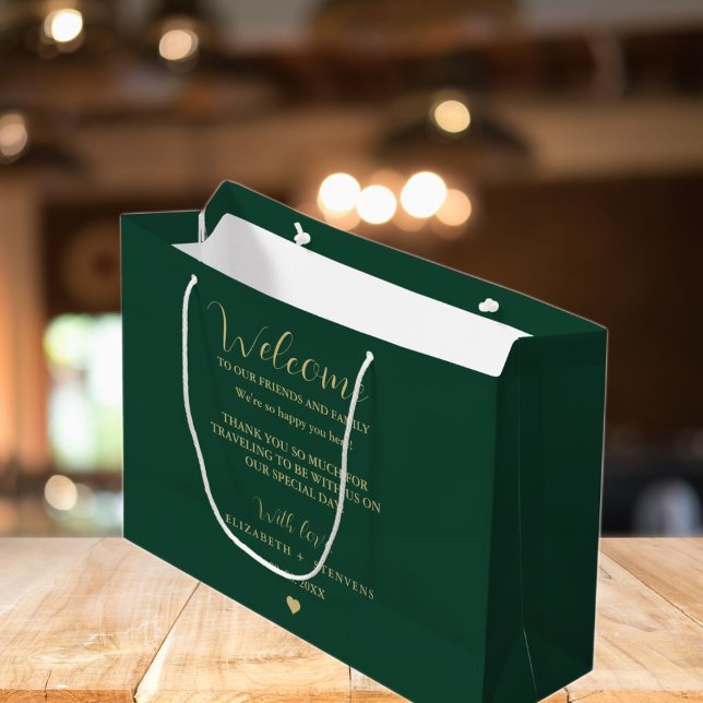 Gold script wedding welcome bag hotel guest bags  (Creator Uploaded)