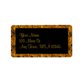 Gold Scroll Label