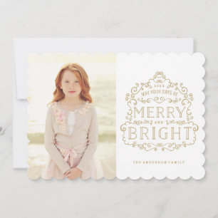 Gold Scrollwork Holiday Card