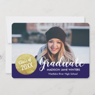 Gold Seal Graduation Announcement - Custom Colours
