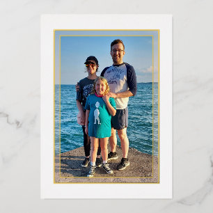 Gold See Thru Border Foil New Years Card