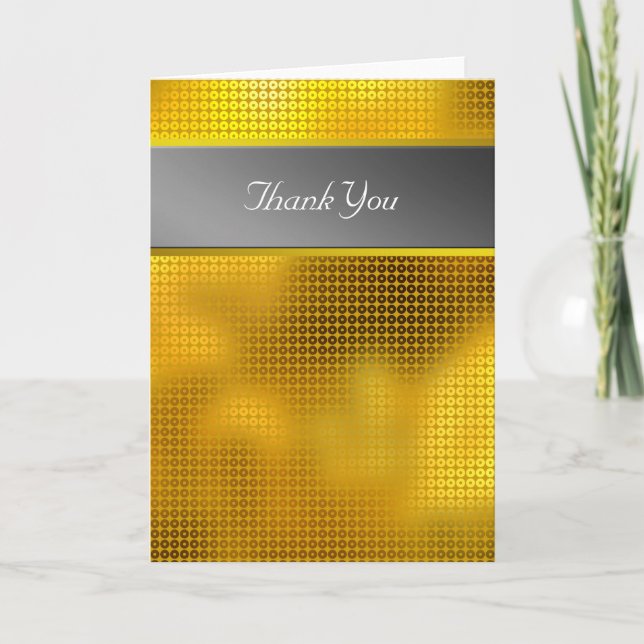 Gold Sequin Thank You Card (Front)