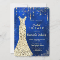 Gold Sequins Dress,Confetti Royal Blue Bridal