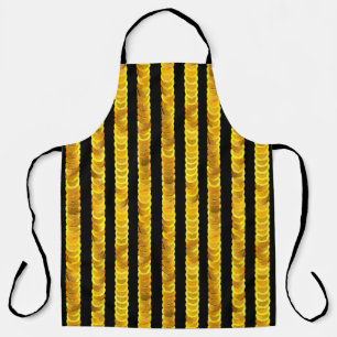 Gold sequins pattern apron