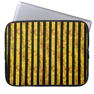 Gold sequins pattern laptop sleeve