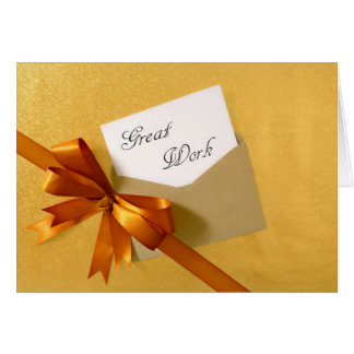 Gold Series - Great Work Card