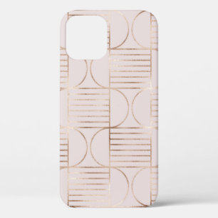 Gold shapes: mid-century modern pattern. iPhone 12 case