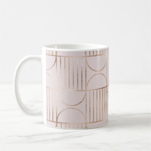 Gold shapes: mid-century modern pattern. coffee mug