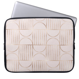 Gold shapes: mid-century modern pattern. laptop sleeve