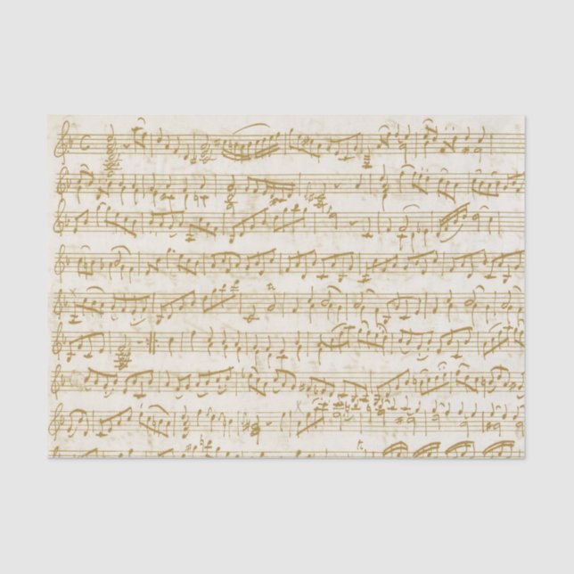 Gold Sheet Music Handwritten Vintage Distressed (Front)