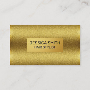 Gold Shimmer and Metallic Faux Gold Business Card