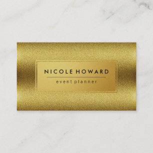 Gold Shimmer and Stylish Faux Gold Frame Business Card