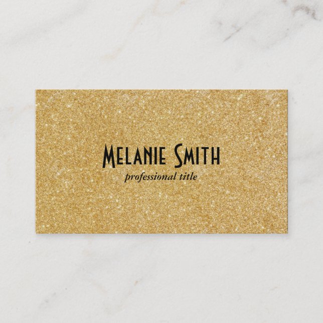 Gold Shimmer Business Card (Front)