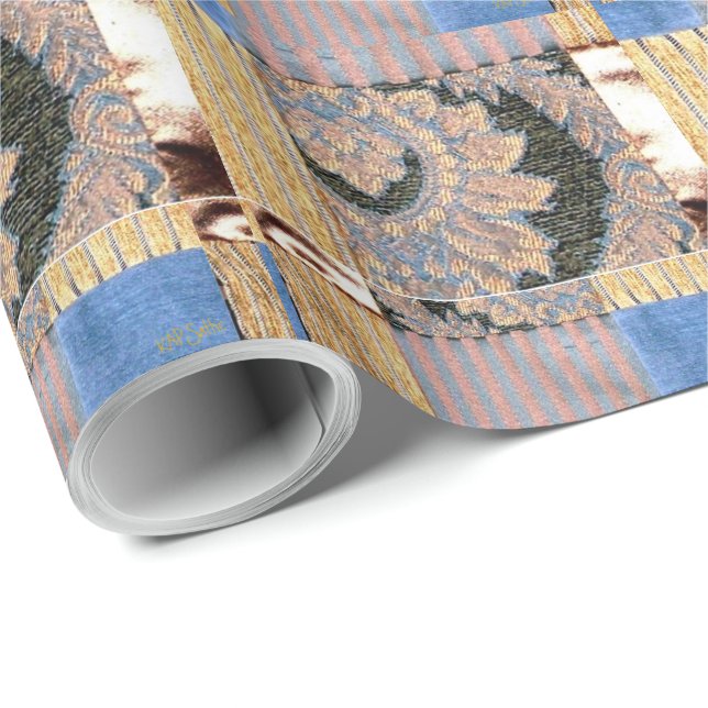 Gold Shimmer Fabric Wrapping Paper (Roll Corner)