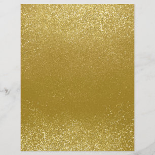 Gold Shimmer Glitter Dust Scrapbook Paper