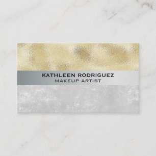 Gold Shimmer Texture Colour Block Business Card