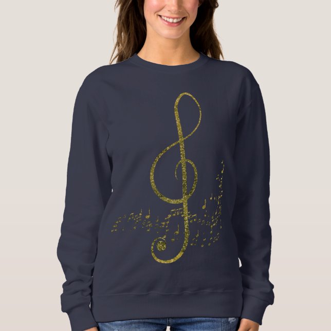 Gold Shimmery Music Sweatshirt (Front)