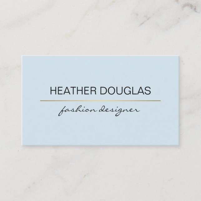 Gold Shine / Blue Business Card (Front)
