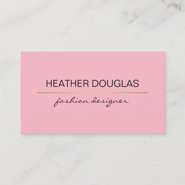 Gold Shine / Pink Business Card (Front)