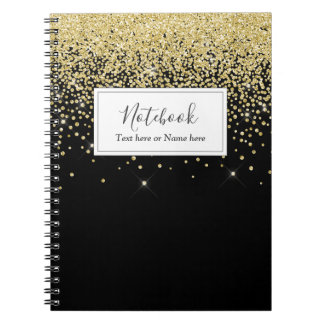 gold shining  notebook