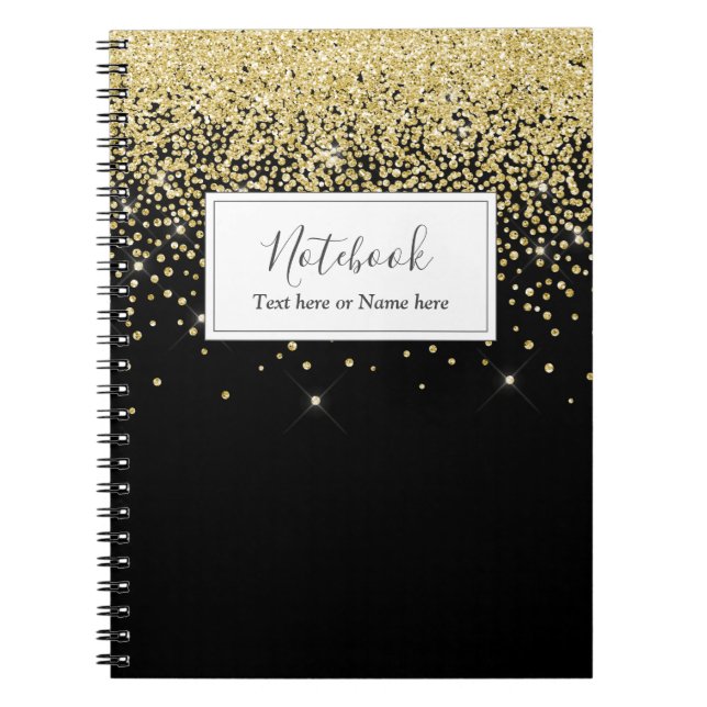 gold shining  notebook (Front)
