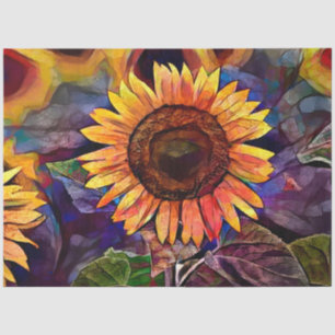 Gold Shining Sunflower Elegant Collection Tissue Paper