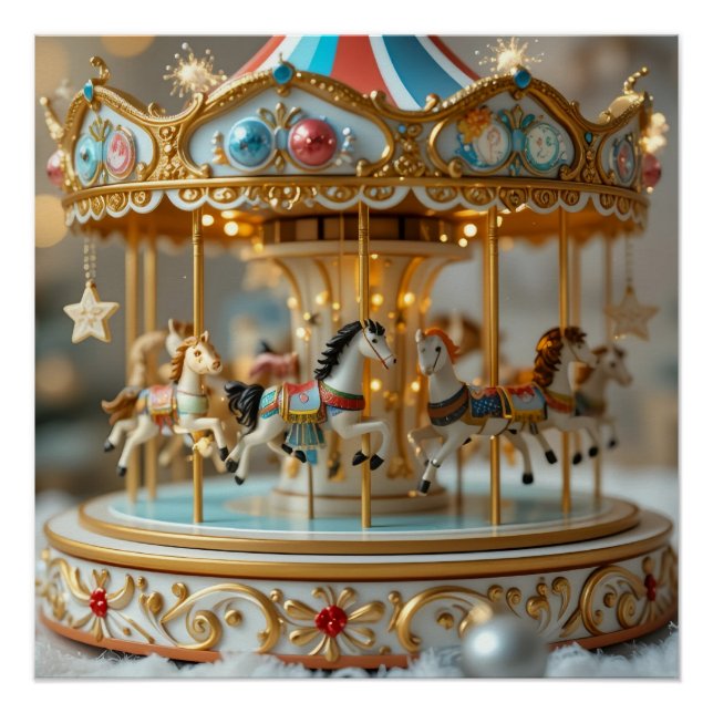 gold shinning carousel  poster (Front)