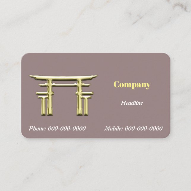 Gold Shinto Business Card (Front)