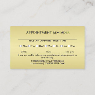 Gold Shiny Dog Paw on black Pet Grooming Service Appointment Card