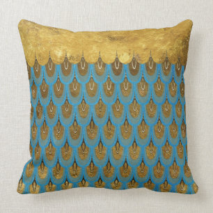 Gold Shiny Princess Mermaid Glitter Scales Cushion