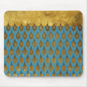 Gold Shiny Princess Mermaid Glitter Scales Mouse Pad