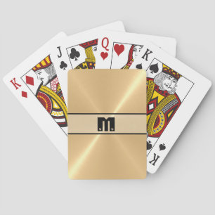 Gold Shiny Stainless Steel Metal 6 Playing Cards