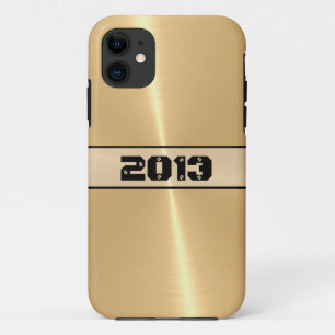 Gold Shiny Stainless Steel Metal 9 Case-Mate iPhone Case