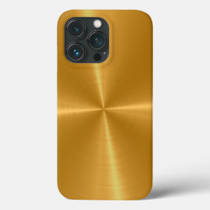 Gold Shiny Stainless Steel Metal Case-Mate iPhone  13 Pro Case