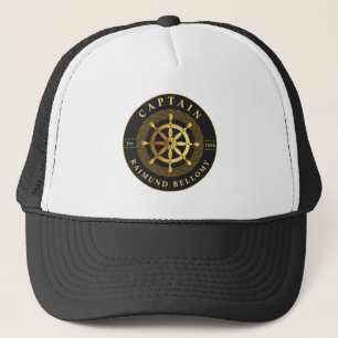 Gold Ship Wheel  Trucker Hat