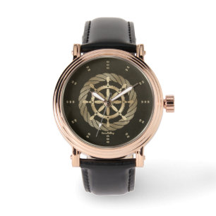 Gold Ship Wheel Watch