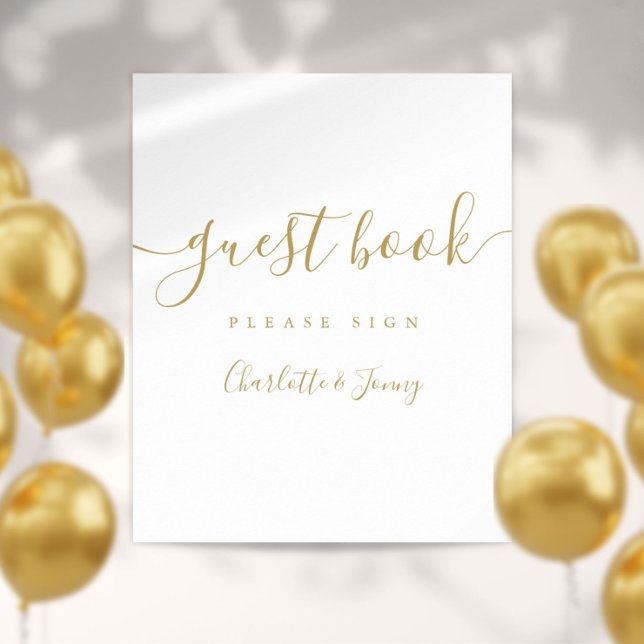 Gold Signature Script Guest Book Sign (Creator Uploaded)