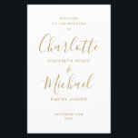 Gold Signature Script Wedding Program<br><div class="desc">Gold signature script wedding program featuring chic modern typography,  this stylish wedding program can be personalised with your special wedding day information. Designed by Thisisnotme©</div>