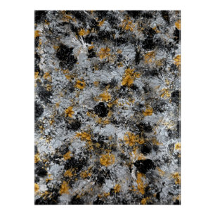 Gold, silver and black - handmade artwork  poster