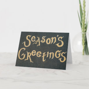 Gold, Silver & Black Christmas Card