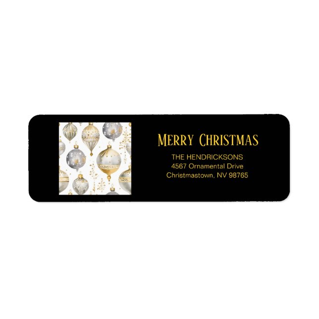 Gold Silver Black Ornaments Christmas  (Front)