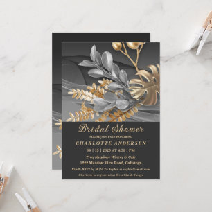 Gold & Silver Botanical  Bridal Shower Invitation