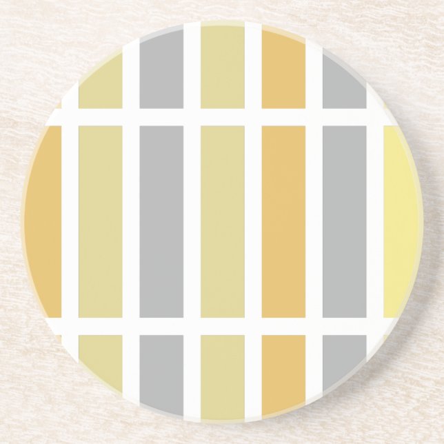 Gold Silver Bronze Metal Hues Coaster (Front)